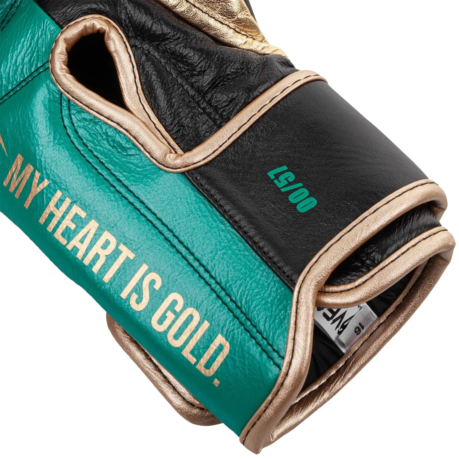 Gants de boxe Pro Venum Giant 2.0 - Edition limitée WBC - Velcro - Vert Métallique/Doré